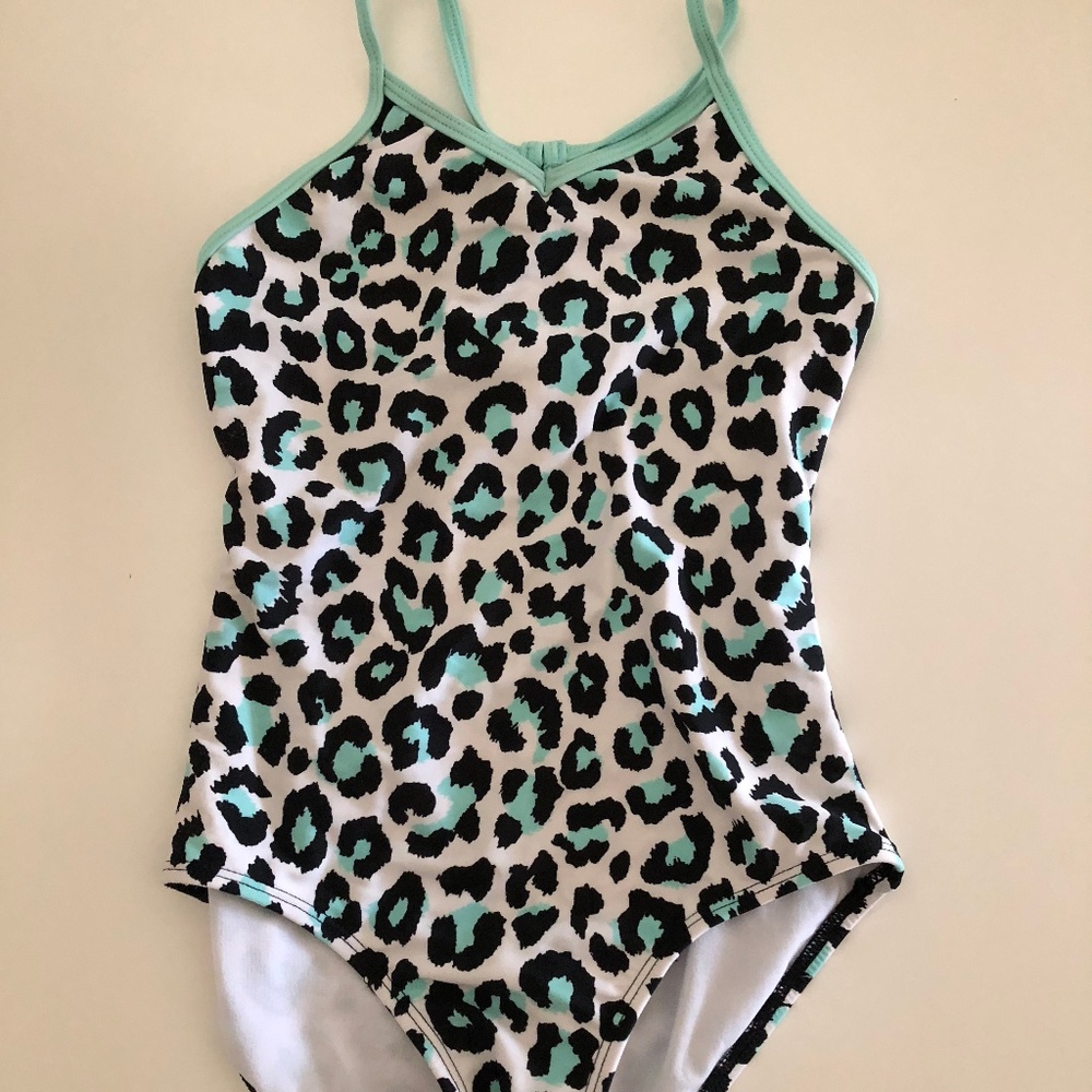Target Blue & Black Cheetah Print Swimsuit in Kid